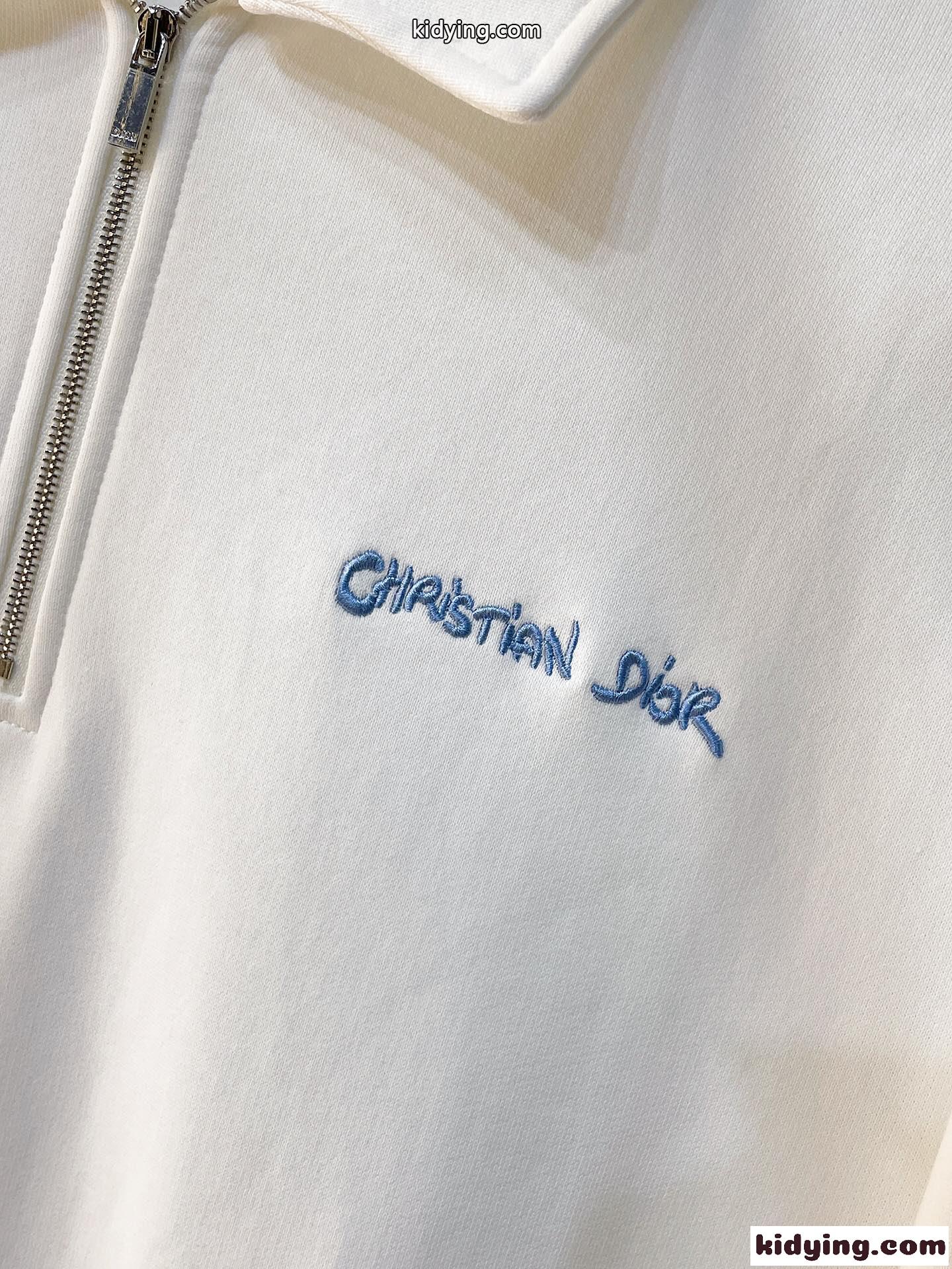 Christian Dior Tag ジップカラー スウェットシャツ クリスチャン・ディオール Tシャツ コピー-2