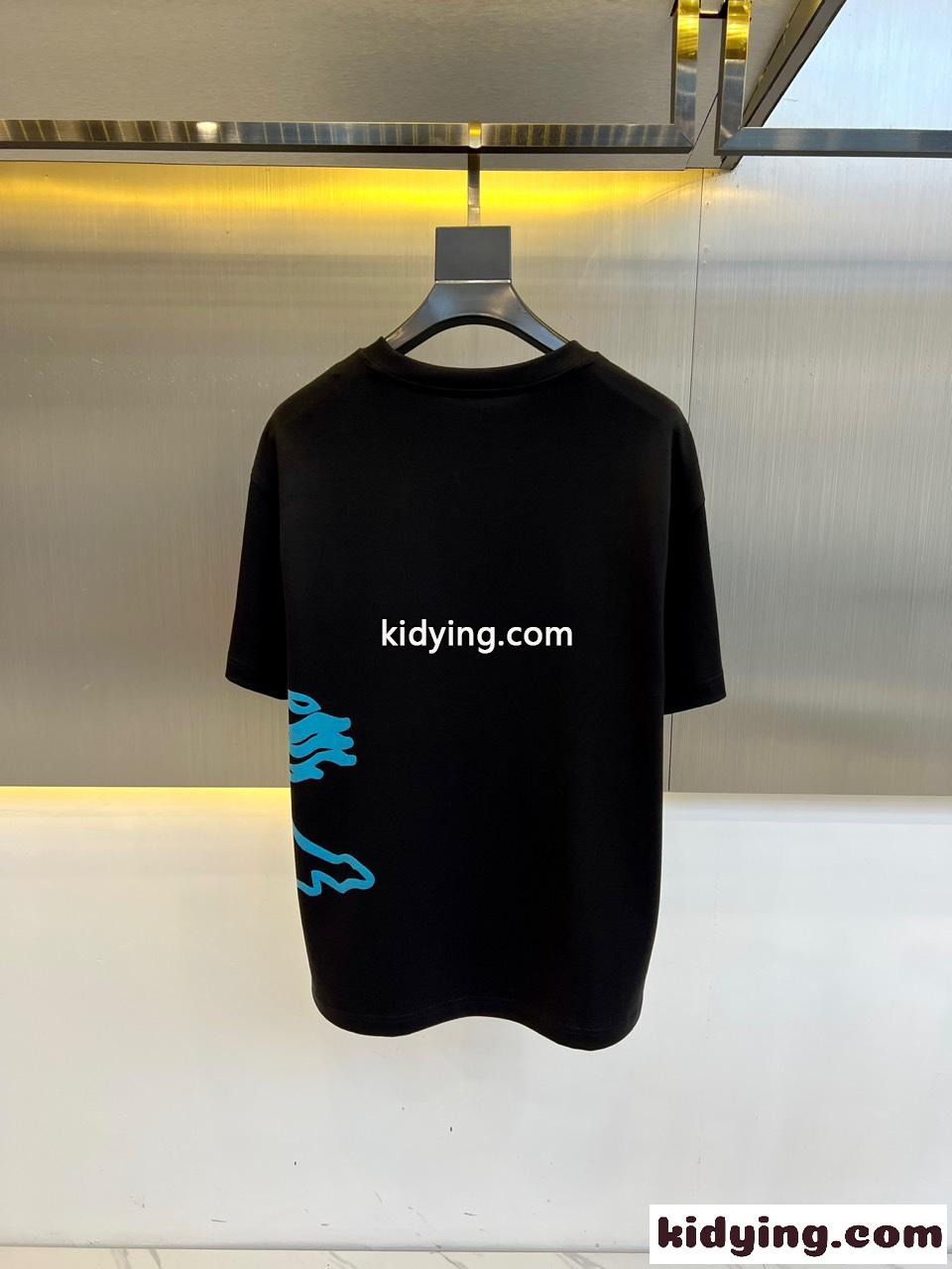 カジュアル クルーネック 半袖Tシャツ バーバリー Tシャツ 偽物 コットン-3