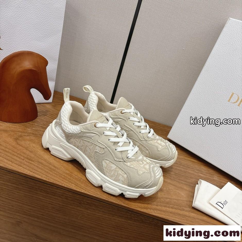 人気 スタイリッシュ クリスチャン・ディオール Dior Vibe スニーカー スーパーコピー ベージュ-2