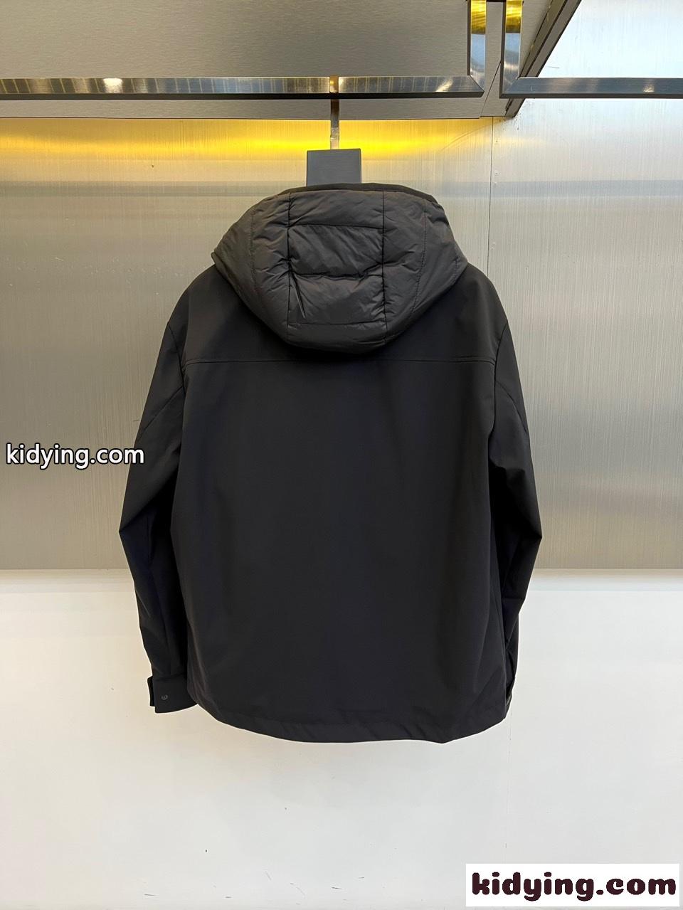 モンクレール ジャケット 偽物 3WAY 脱着ダウンベスト付き シャツジャケット ブラック-4
