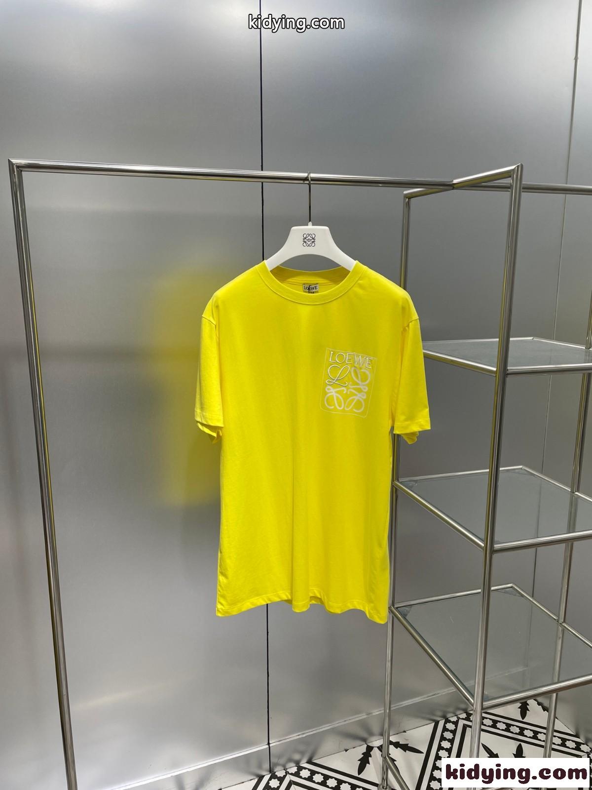 男女兼用 4色あり シンプル アナグラム ロゴ ゆったり ロエベ tシャツ コピー 人気 カジュアル-4