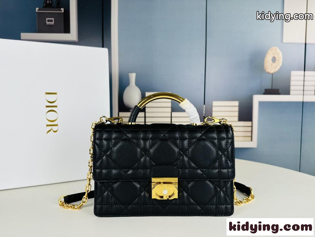 Dior Ange バッグ ミディアム クリスチャン・ディオール バッグ コピー ブラック-0