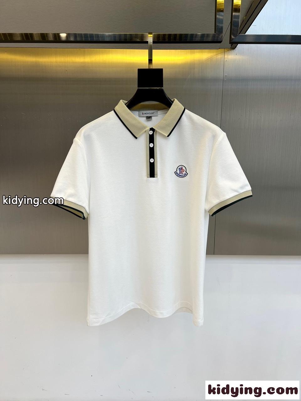 カジュアル 合わせやすい モンクレール Tシャツ 偽物 コットンピケ ポロシャツ-1