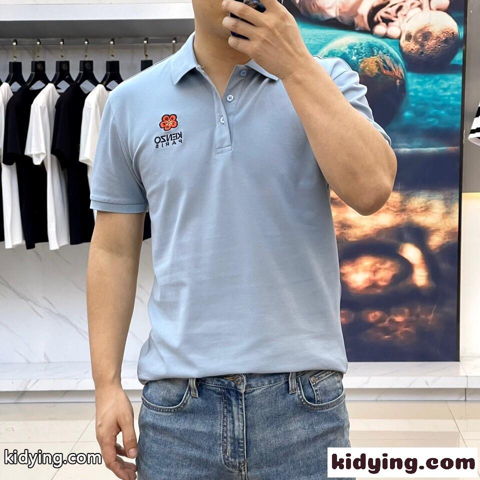 洗練された 上品 ケンゾー Tシャツ コピー メンズ 半袖 コットンピケ ポロシャツ ファッション-1