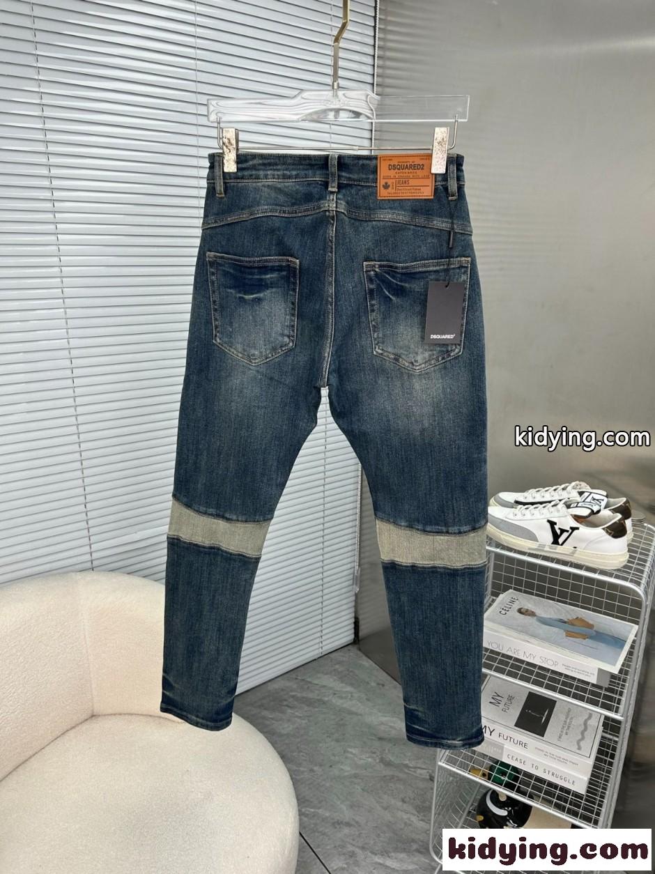 スタイリッシュ 切り替え デニムパンツ ディースクエアード ジーンズ 偽物-2