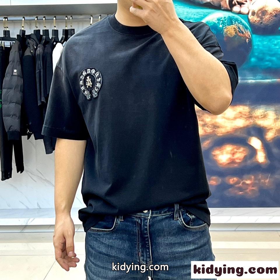 カジュアル ストリート クロムハーツ Tシャツ 偽物 クルーネック 半袖Tシャツ-2
