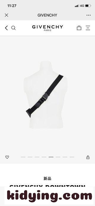 GIENCHY Downtownの黒いナイロンの腰巻きにはV型抜きが施されており サンローラン バッグ 通販コピー-1