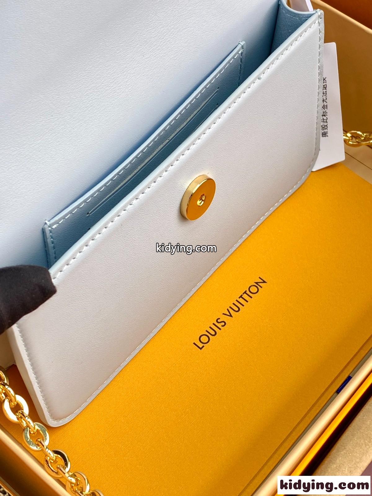 ルイ・ヴィトン スーパーコピー M14564 ウォレット オン チェーン・LV ブルーム ブラック-2