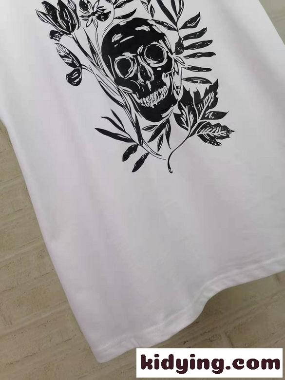 トレンド おしゃれ ゆったり プリント クルーネック アレキサンダー・マックイーン 半袖Tシャツ コピー 人気 カジュアル-5