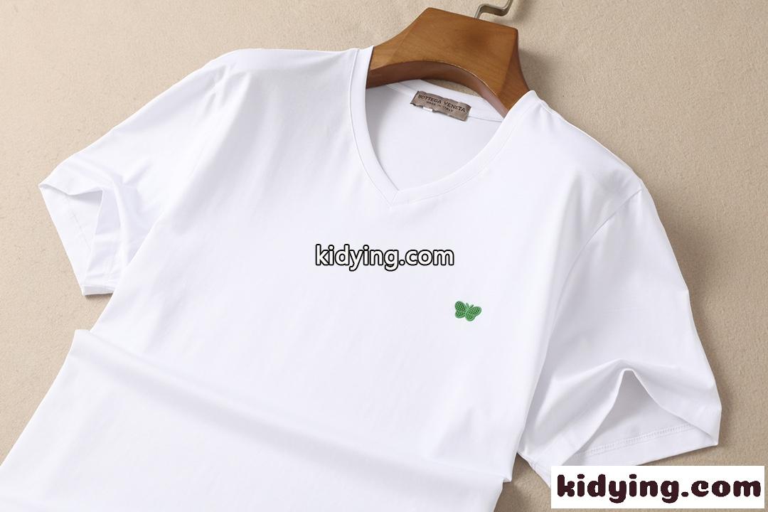 ベーシック Vネック 半袖 コットン ボッテガヴェネタ tシャツ コピー メンズ トップス カジュアル-3
