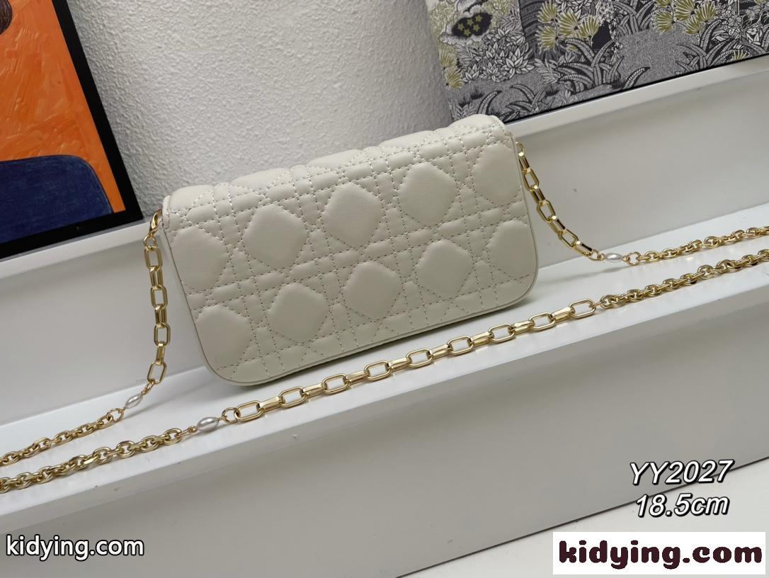 LADY DIOR フォンポーチ クリスチャン・ディオール バッグ コピー レディース チェーンバッグ ホワイト-2