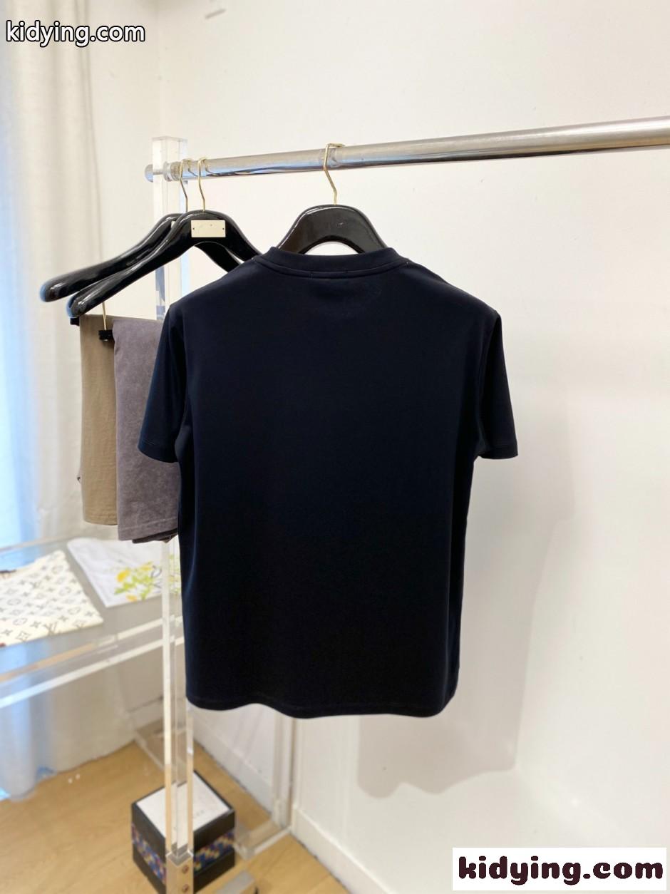 ラインストーン ホースモチーフ 半袖Tシャツ エルメス Tシャツ 偽物 ブラック-4
