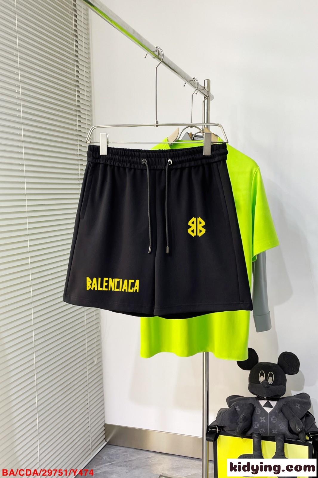 定番 カジュアル コットン ロゴ バレンシアガ パンツ コピー メンズ ショートパンツ-0