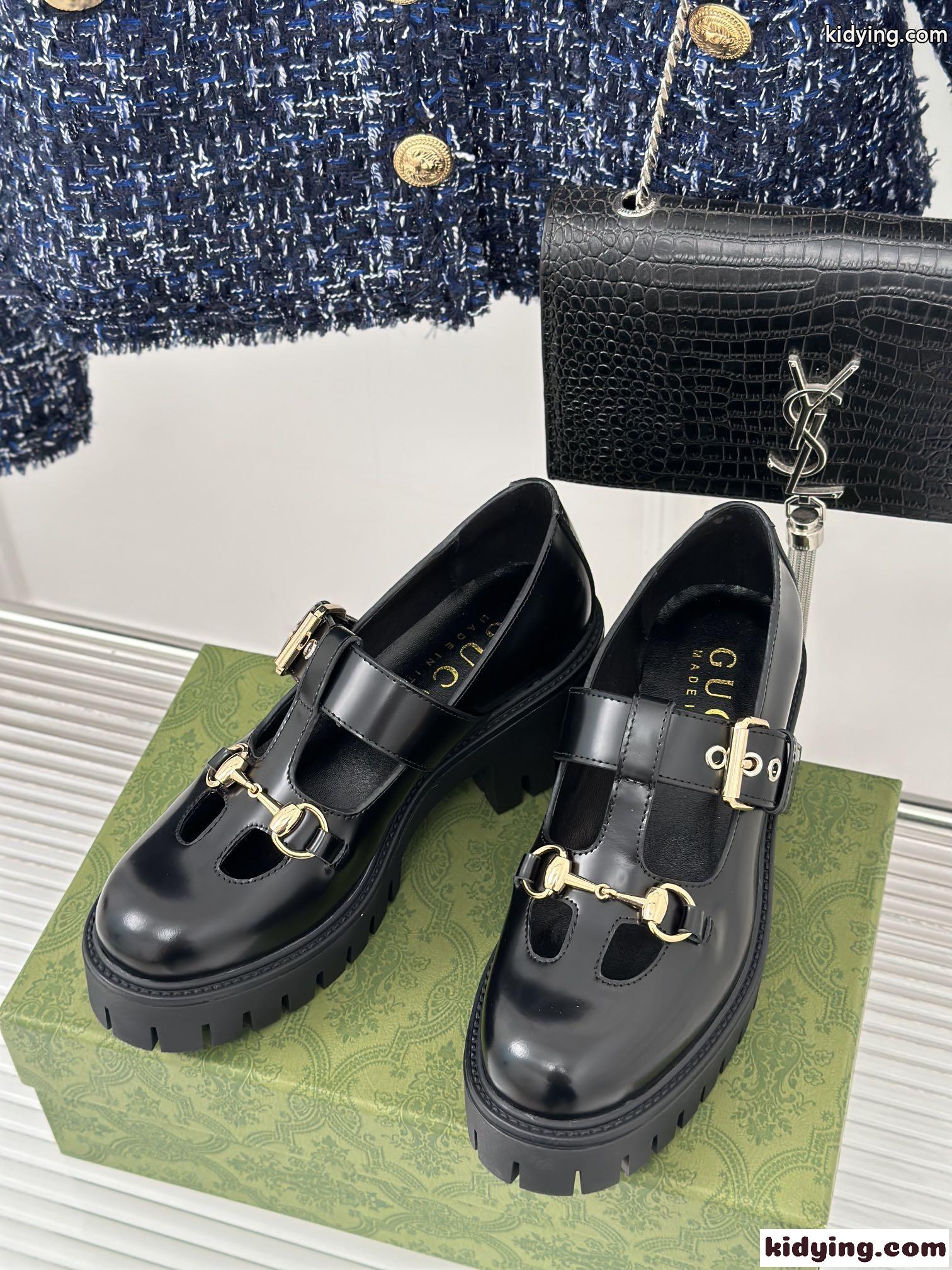 グッチ シューズ コピー メリージェーン 厚底 レディースシューズ-1