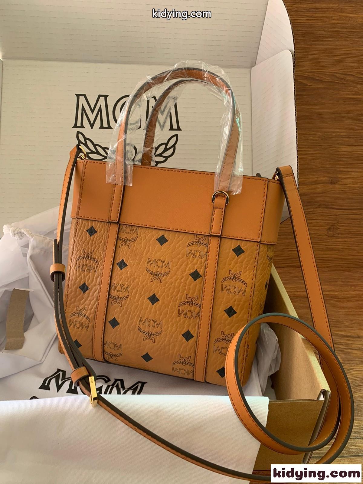 MCM Aren ビセトス レザー ミックス ショッパーバッグ エムシーエム バック コピー レディース-2