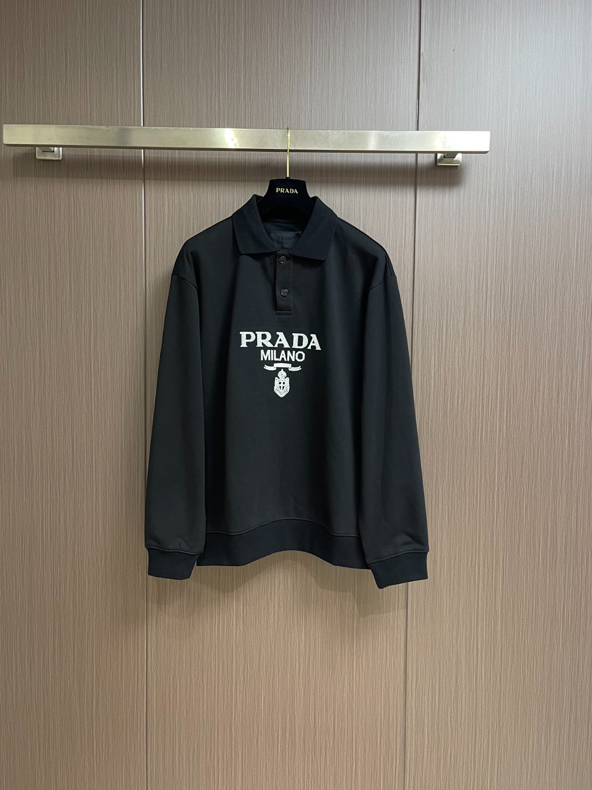 カジュアル ロゴ入り コットン ポロシャツ プラダ Tシャツ コピー 上品-0