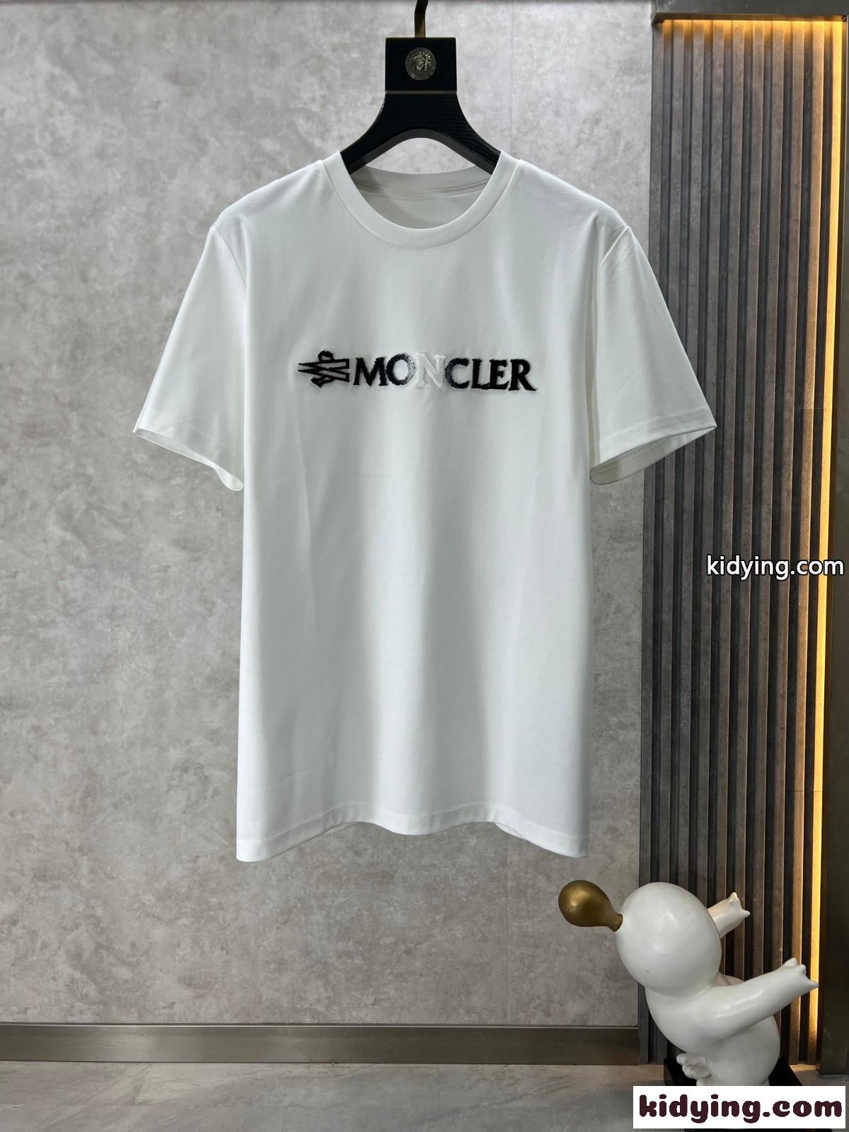 定番 シンプル ロゴ入り モンクレール Tシャツ コピー 半袖Tシャツ ホワイト-1