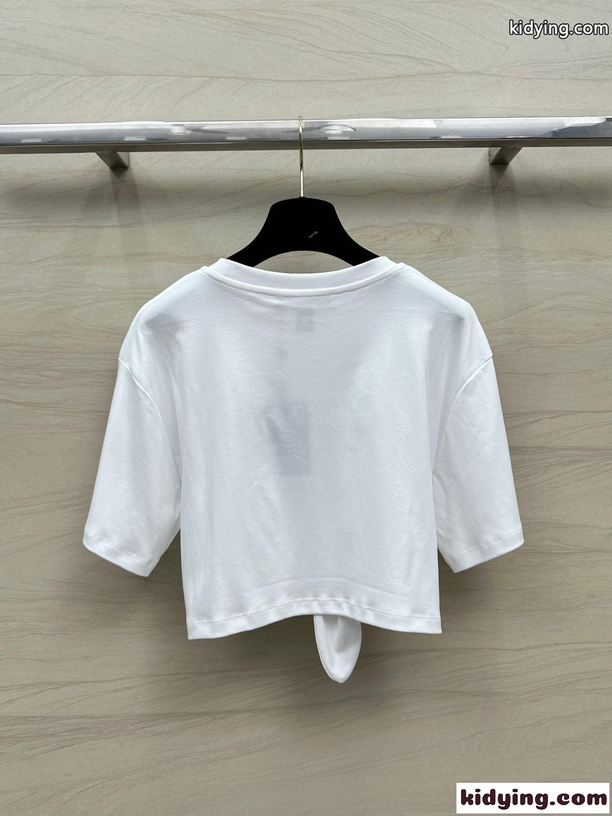 LVパッチセルフタイTシャツ ルイ・ヴィトン 半袖Tシャツ コピー レディース-4