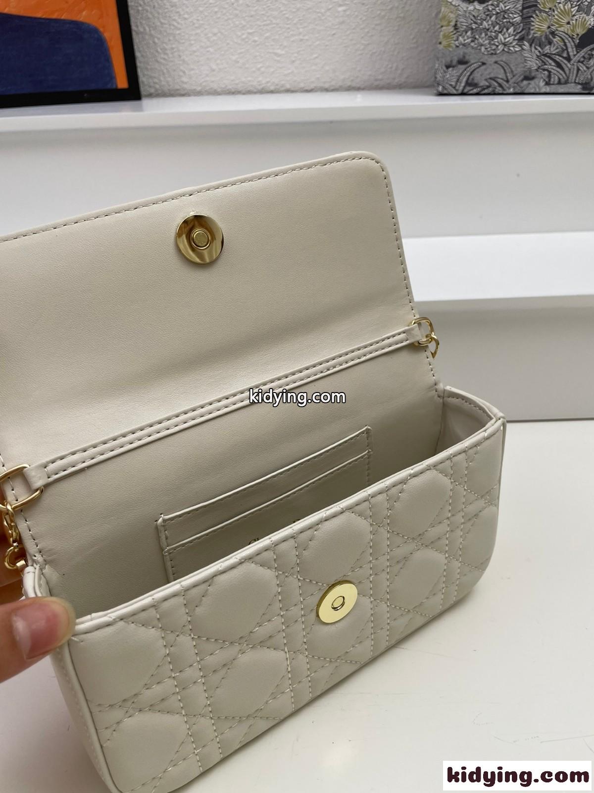 LADY DIOR フォンポーチ クリスチャン・ディオール バッグ コピー レディース チェーンバッグ ホワイト-4
