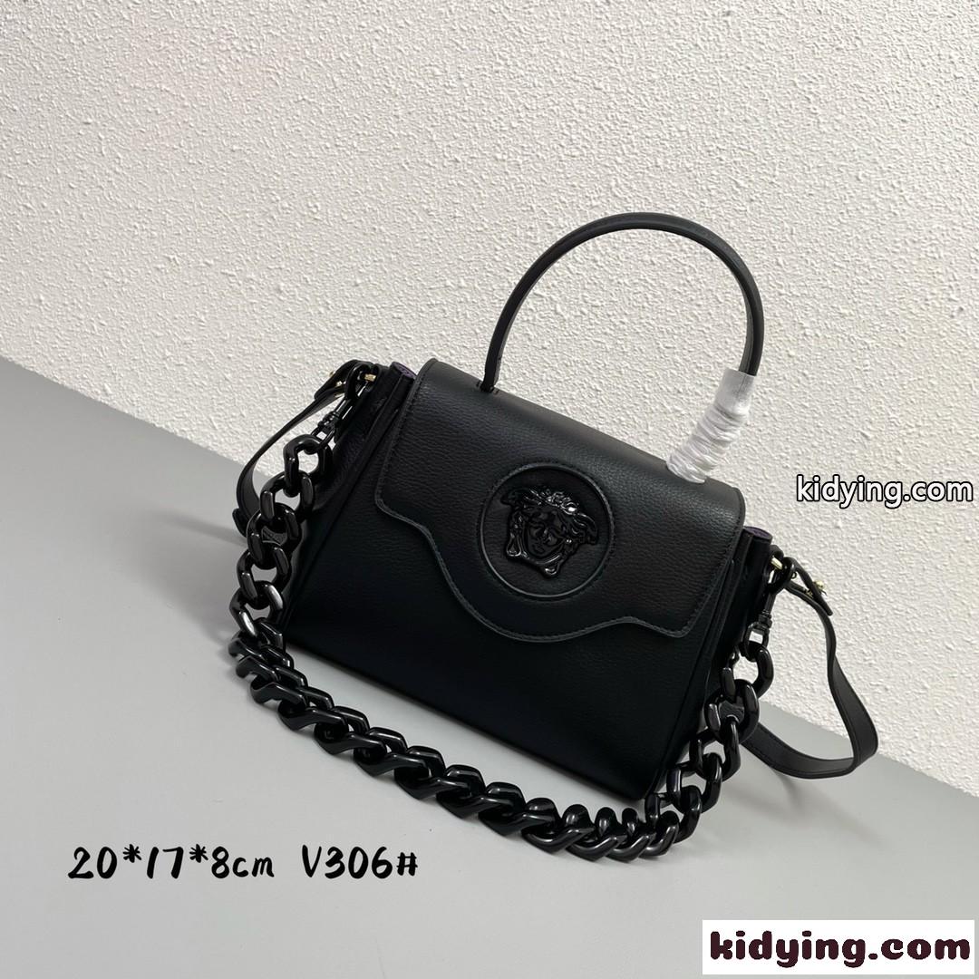 ラ メドゥーサ スモール ハンドバッグ ヴェルサーチェ バッグ コピー ブラック-0