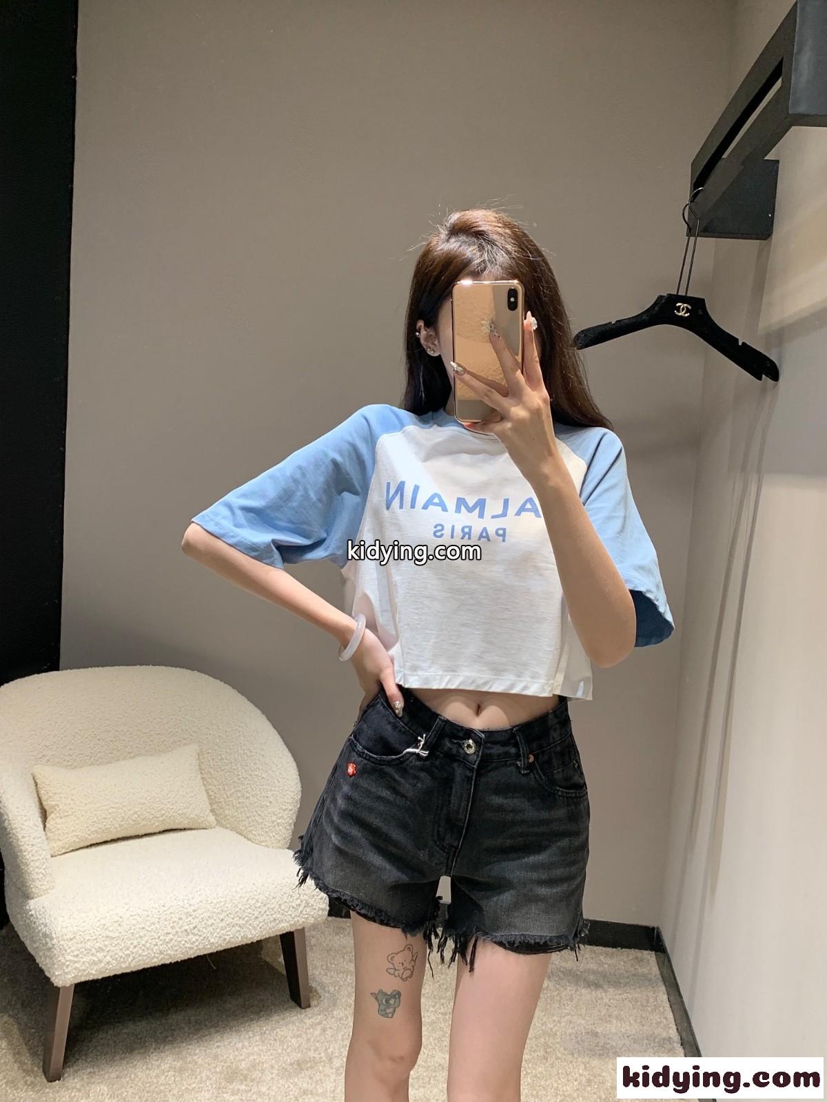 カジュアル バルマン Tシャツ コピー ロゴプリント コットン 半袖Tシャツ-4