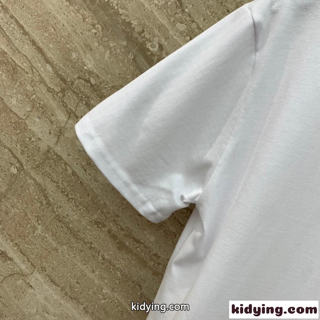 シンプル 刺繍入り コットン 半袖Tシャツ クロエ Tシャツ コピー 合わせやすい-3