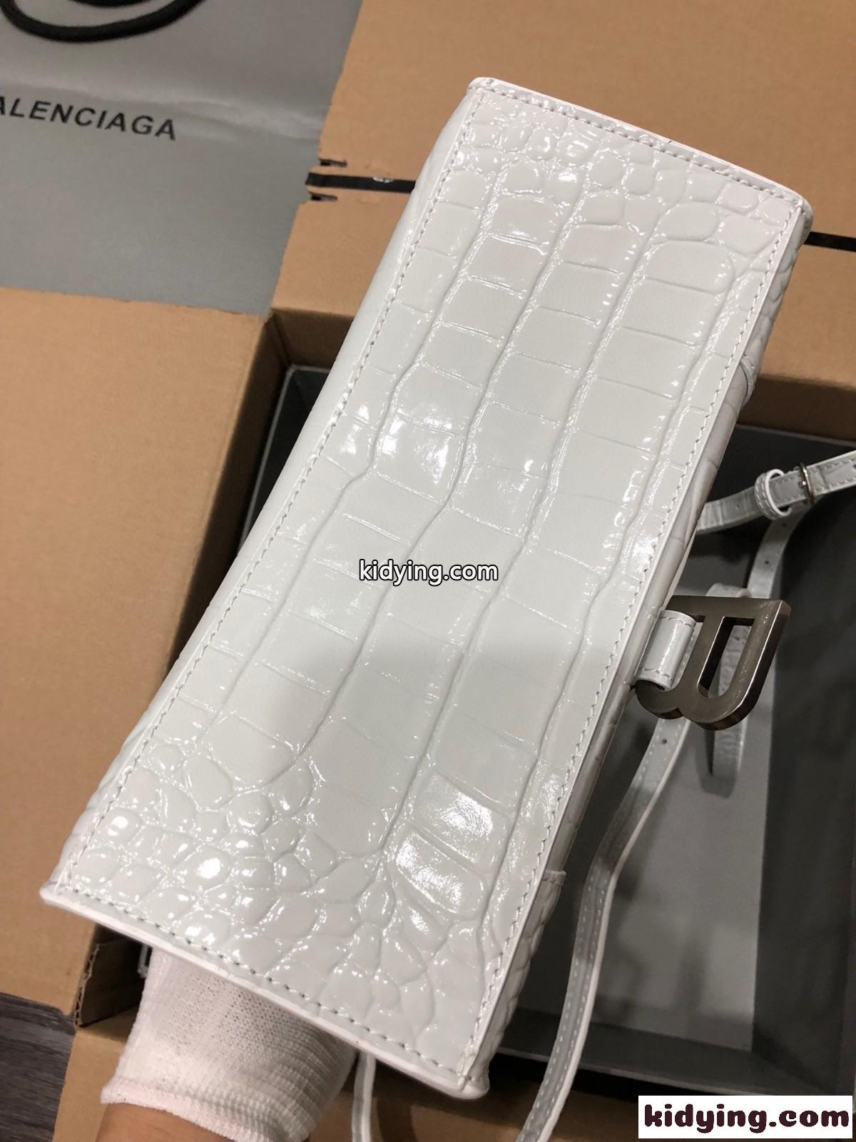 バレンシアガ バッグ コピー レディース HOURGLASS クロコダイル型押し 上品 人気 ハンドバッグ-3