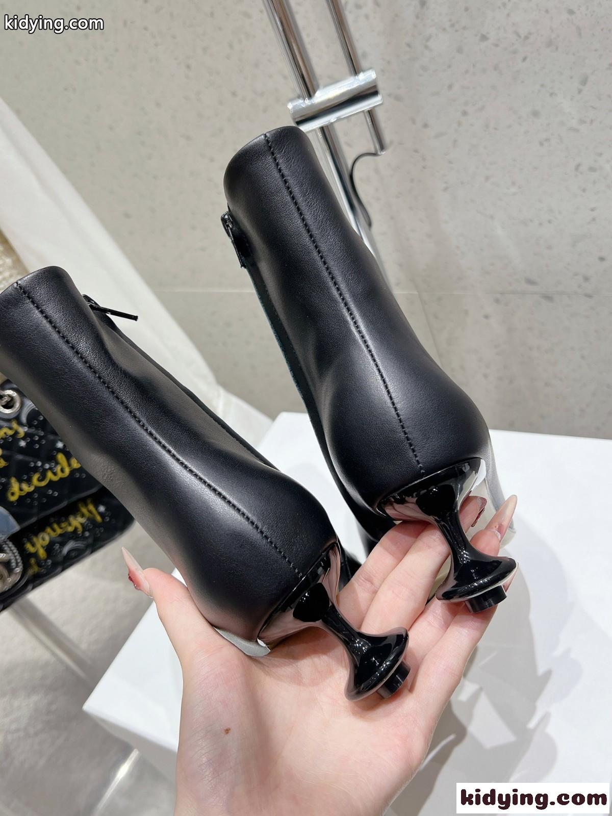 5.5cm トイ アンクル ブーティ ロエベ ブーツ コピー ブラック-3