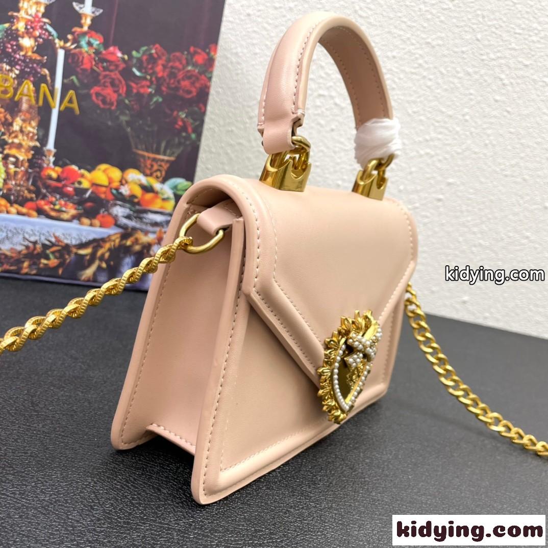 女性らしい 上品 斜め掛け ショルダーバッグ レトロ ドルチェ&ガッバーナ バッグ コピー レディース レザー カバン ピンク-1