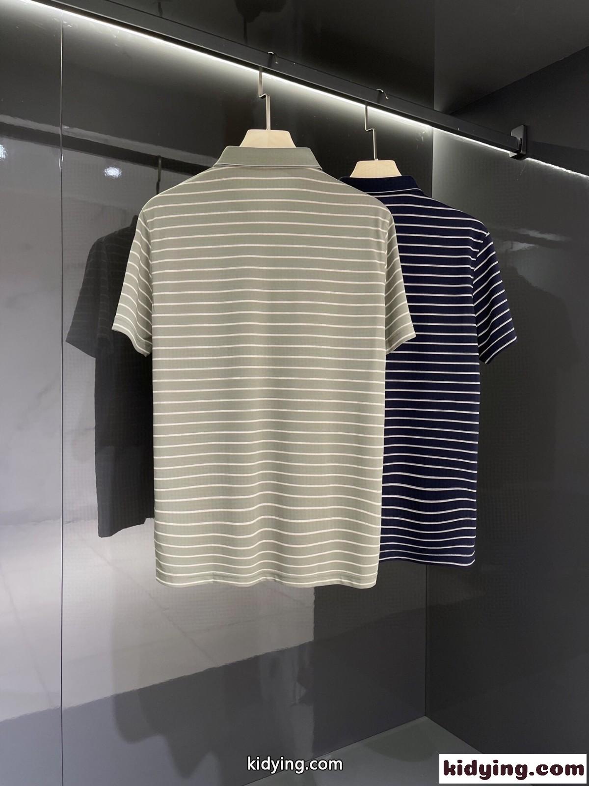 大人 定番 ボーダー柄 エルメス 半袖tシャツ コピー カジュアル ビジネス 快適 通気メンズ ポロシャツ-3