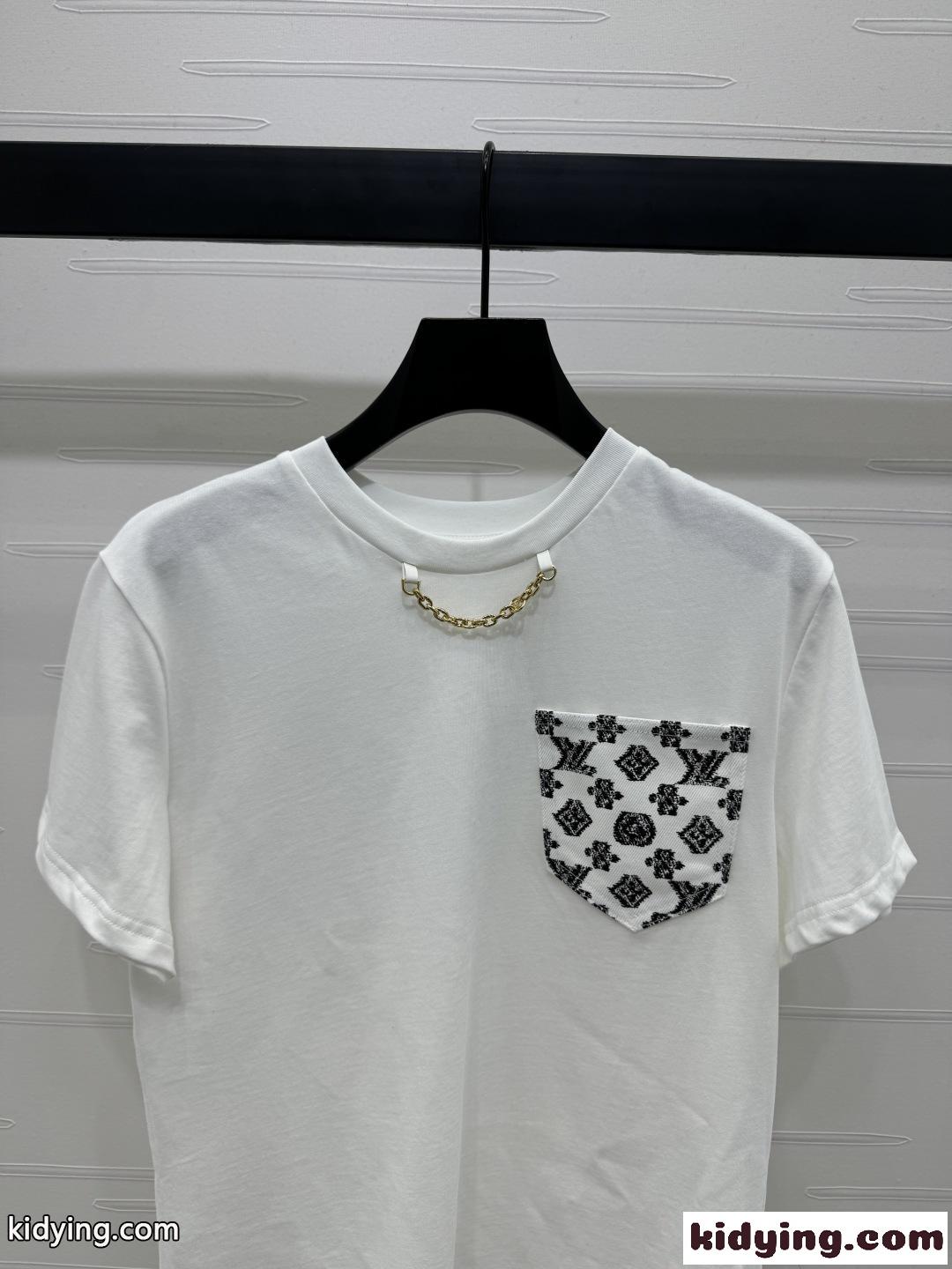 モノグラムポケット付 Tシャツ ルイ・ヴィトン 半袖Tシャツ コピー レディース-2