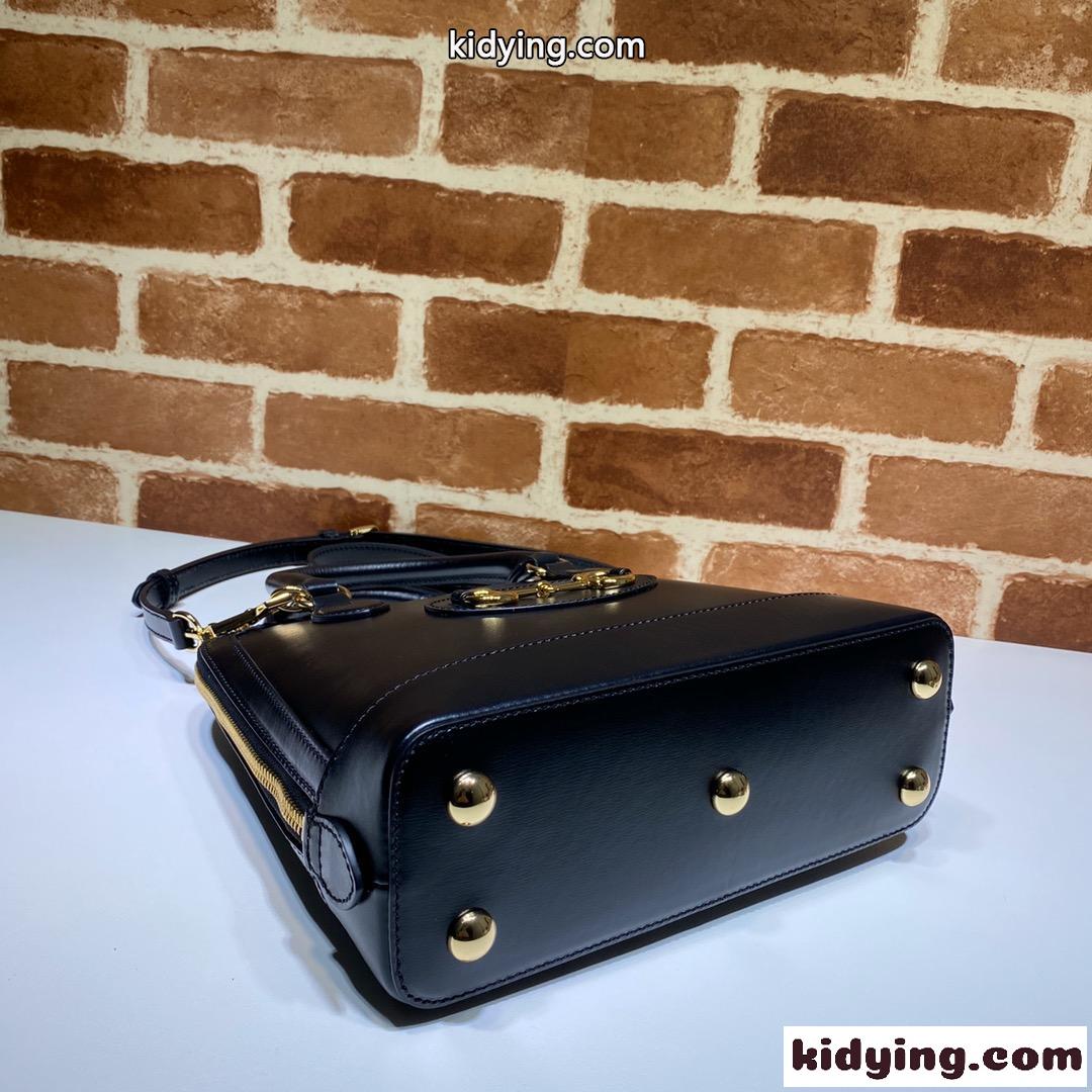 グッチ ホースビット 1955 スモール トップハンドルバッグ グッチ バッグ レディース コピー ブラック-2