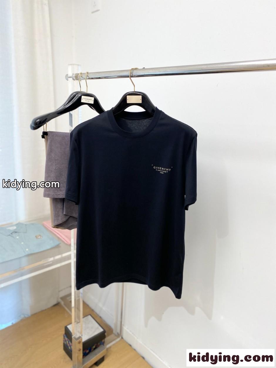 シンプル 合わせやすい ロゴ 半袖Tシャツ ジバンシィ Tシャツ 偽物 ブラック-0