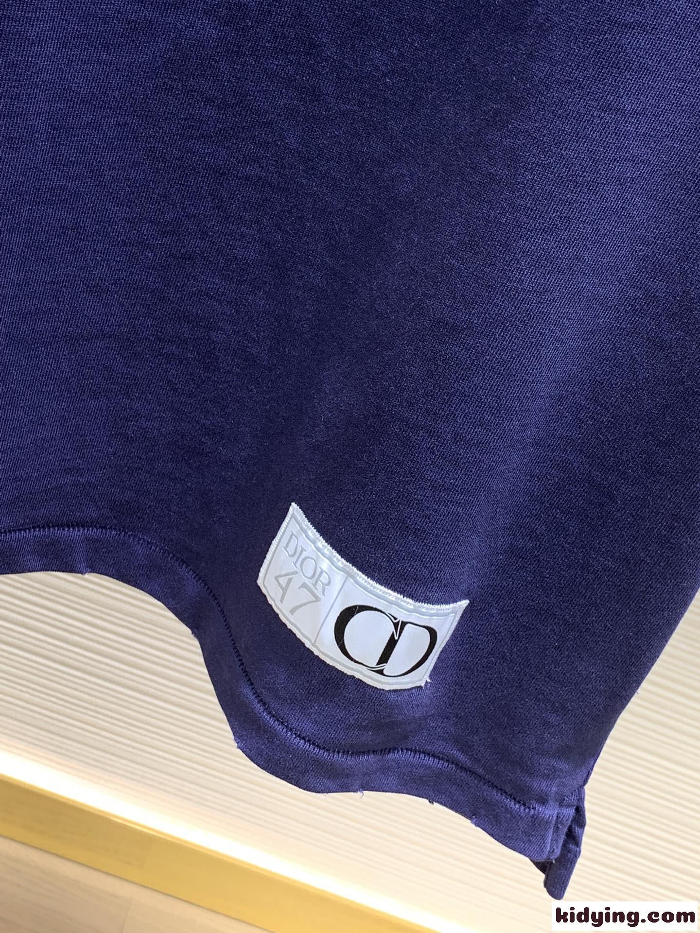 人気 カジュアル ロゴ 半袖Tシャツ クリスチャン・ディオール Tシャツ コピー ネイビー-3