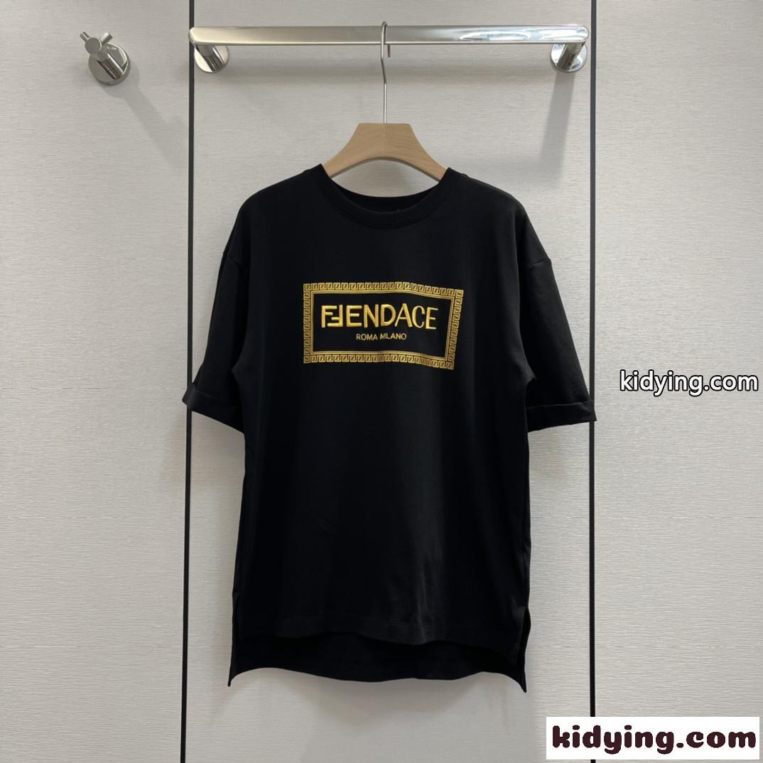 FENDI×Versace 新作 大人気 コラボ フェンディ 半袖tシャツ コピー ロゴ コットン トップス-4