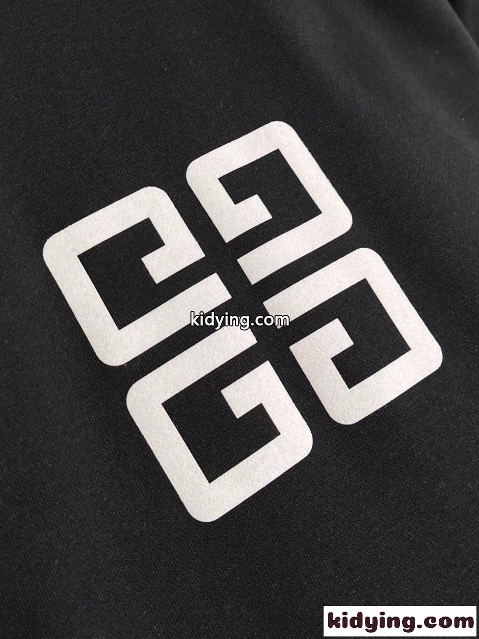 GIVENCHY 4Gロゴ コットン スウェットシャツ ジバンシィ Tシャツ 偽物 ブラック-2