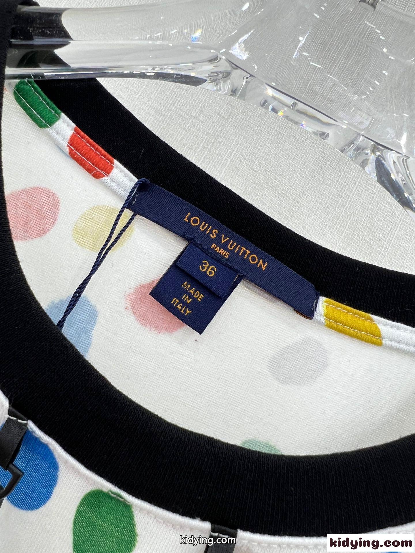 LV × YK ペインティッド ドット Tシャツ ルイヴィトン Tシャツ コピー 人気 おしゃれ-2