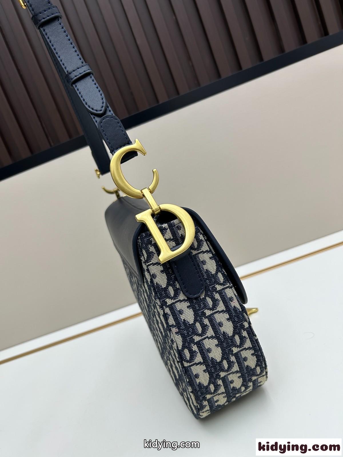 ディオール Saddle ストラップ付き ソフトバッグ ミディアム コピー ジャガード& レザー-2