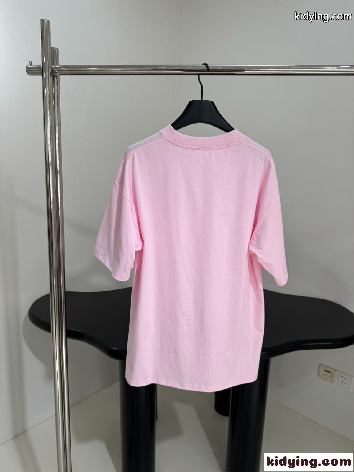 オーバーサイズ 半袖Tシャツ アレキサンダーワング Tシャツ コピー コットン ピンク-1