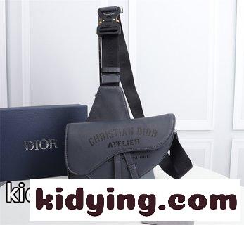 DIORディオ Christian Dior Atelier ロゴ鞍包 胸包 ディオール バッグ メンズ コピー 内部にDIORマークを彫る-1