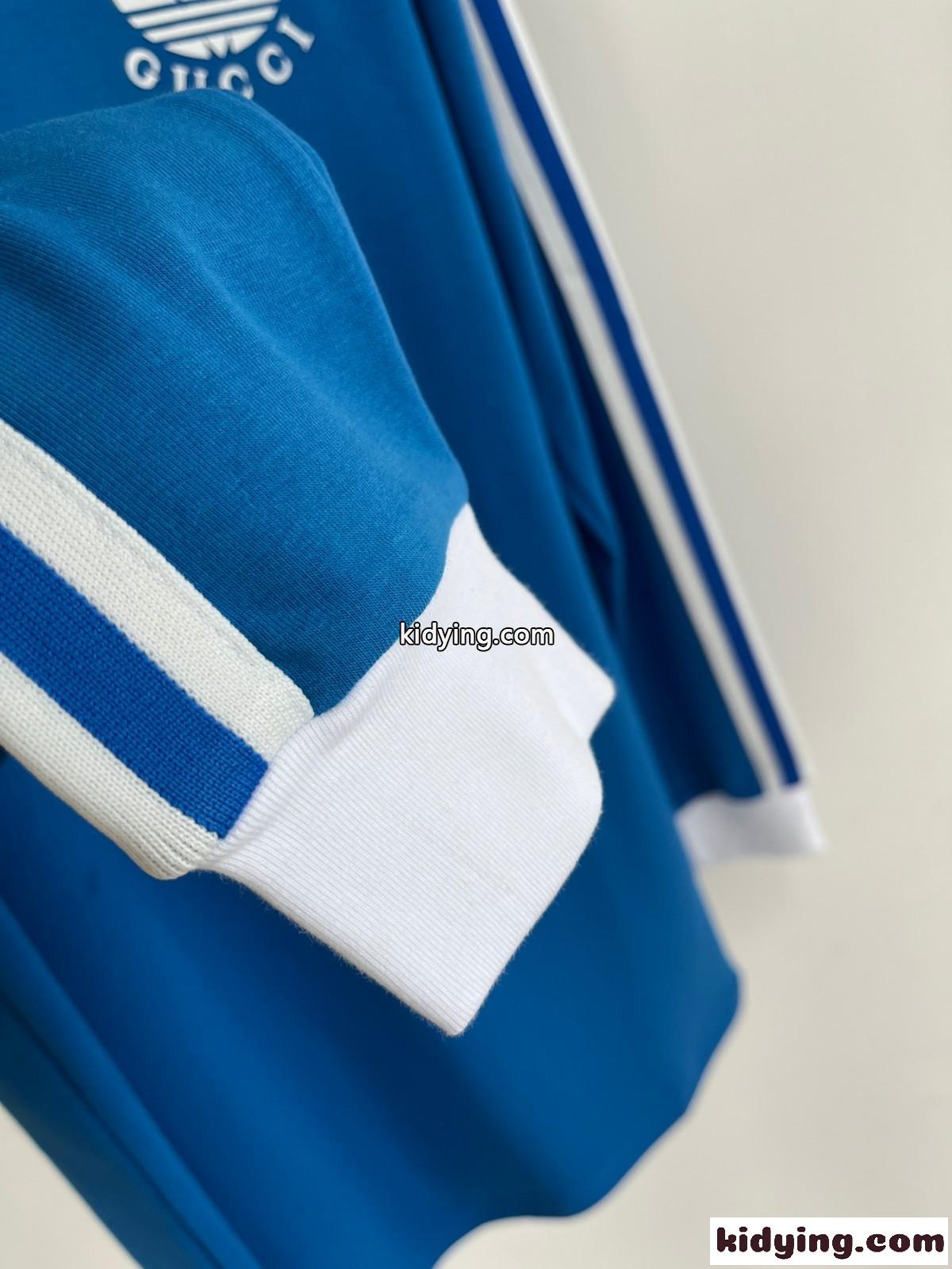 adidas x Gucci 大人気 カジュアル コットン Tシャツドレス グッチ ワンピース コピー 長袖 ロゴ プリント-4