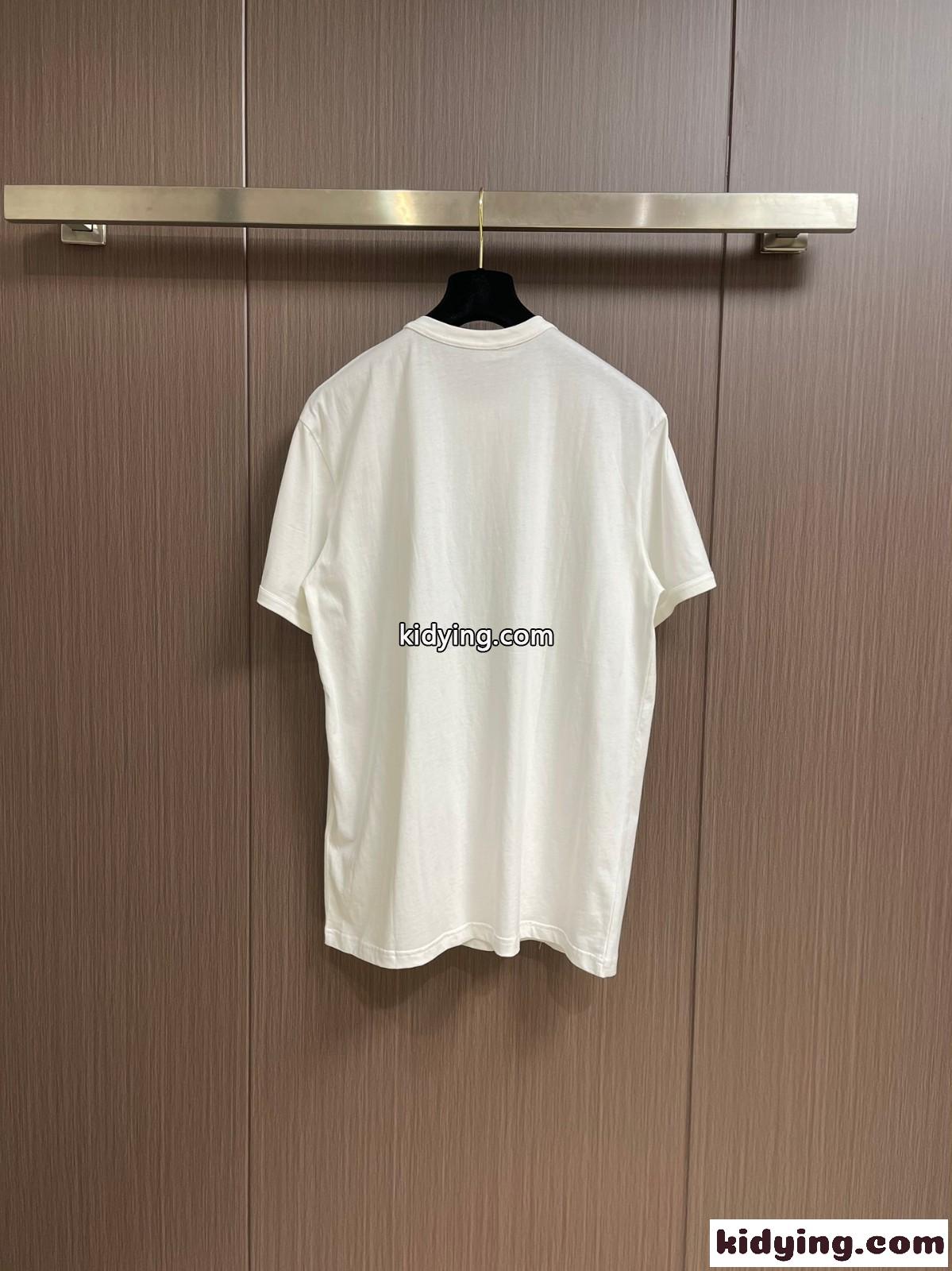 2024SS クルーネック 半袖Tシャツ クリスチャン・ディオール Tシャツ コピー ホワイト-0