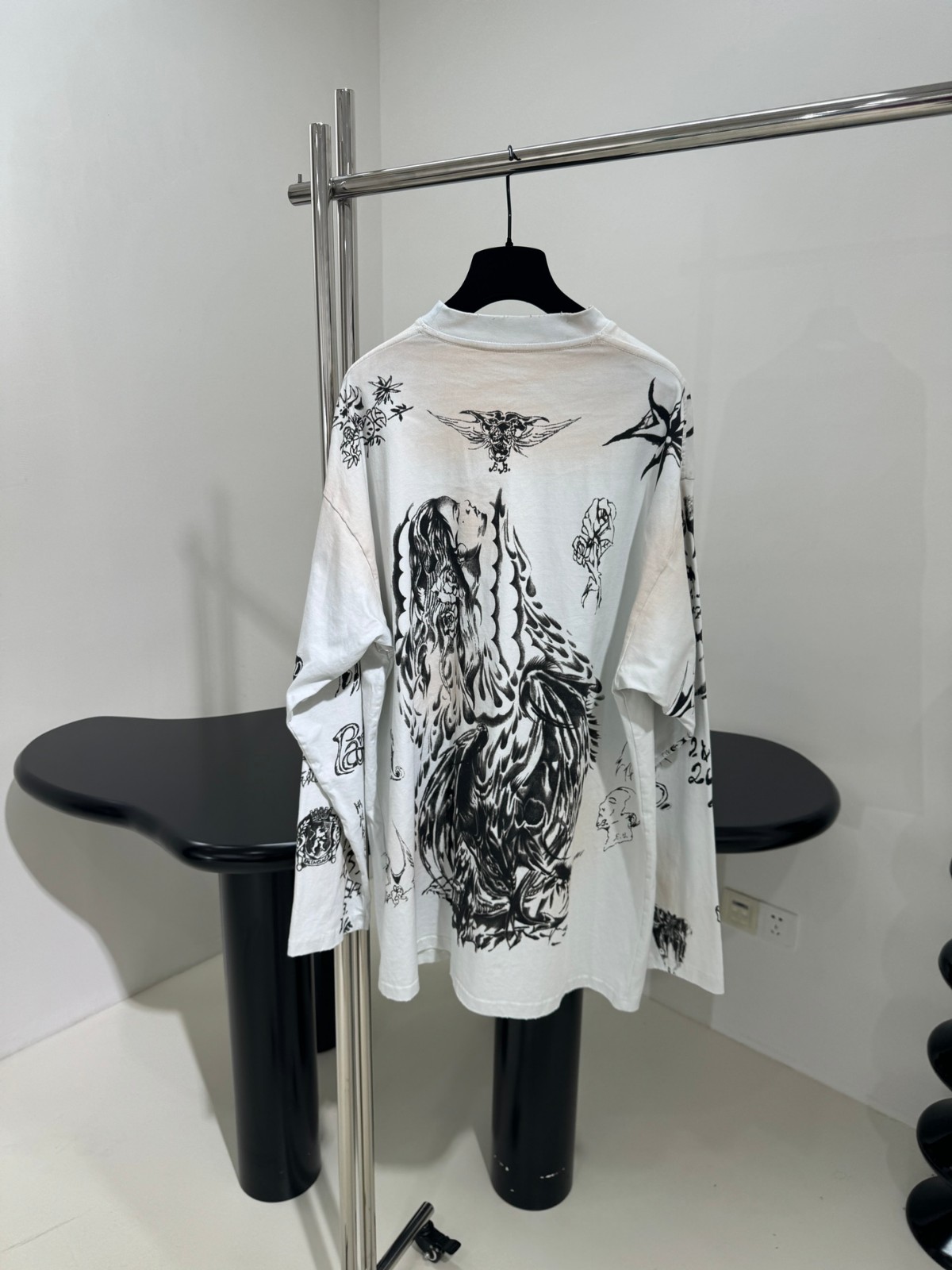 オーバーサイズ ロングスリーブTシャツ バレンシアガ 長袖Tシャツ コピー ユニセックス-2