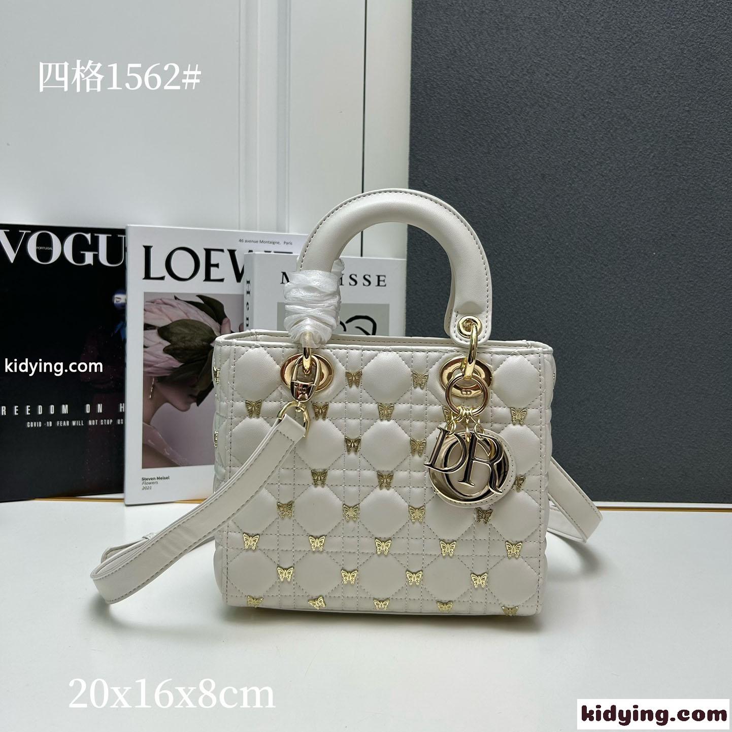バタフライスタッズ カナージュ LADY DIOR スモール ハンドバッグ 偽物 ホワイト-0