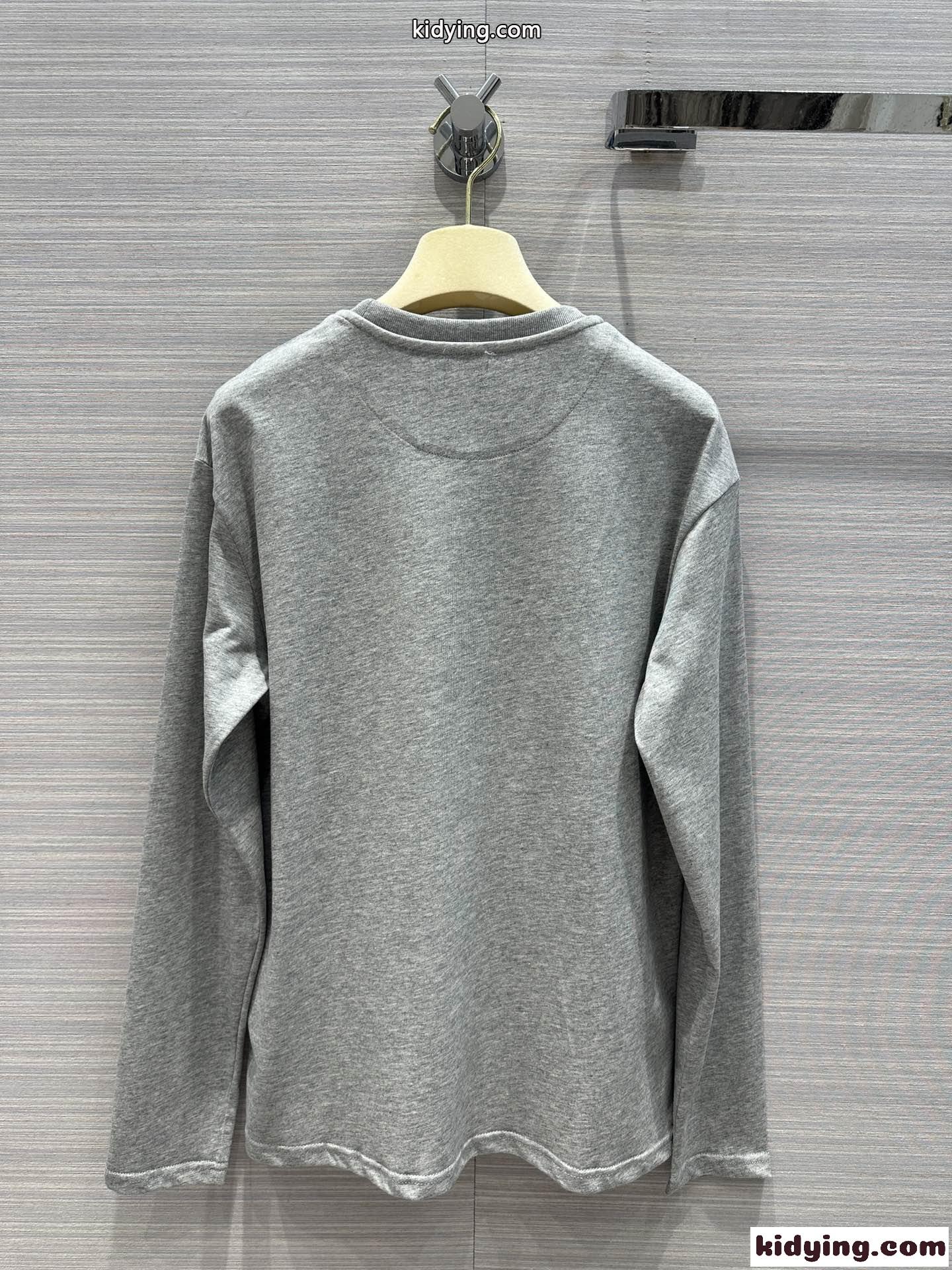 ロゴ入り クルーネック コットン ロングスリーブTシャツ ミュウミュウ Tシャツ コピー-4