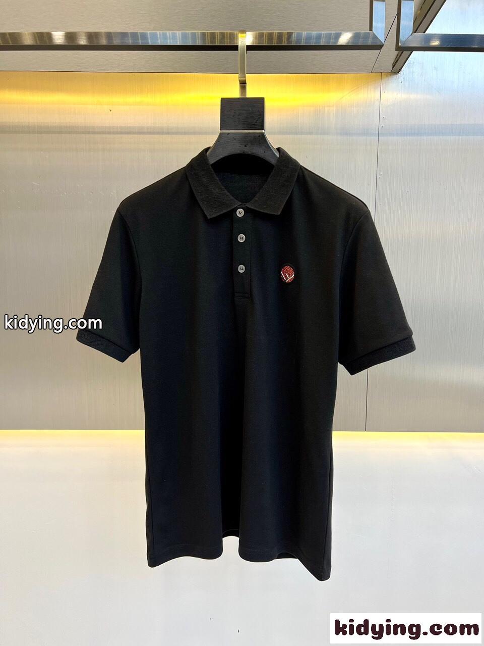 フェンディ Tシャツ コピー メンズ ベーシック 着回し コットンピケ 半袖 ポロシャツ-0