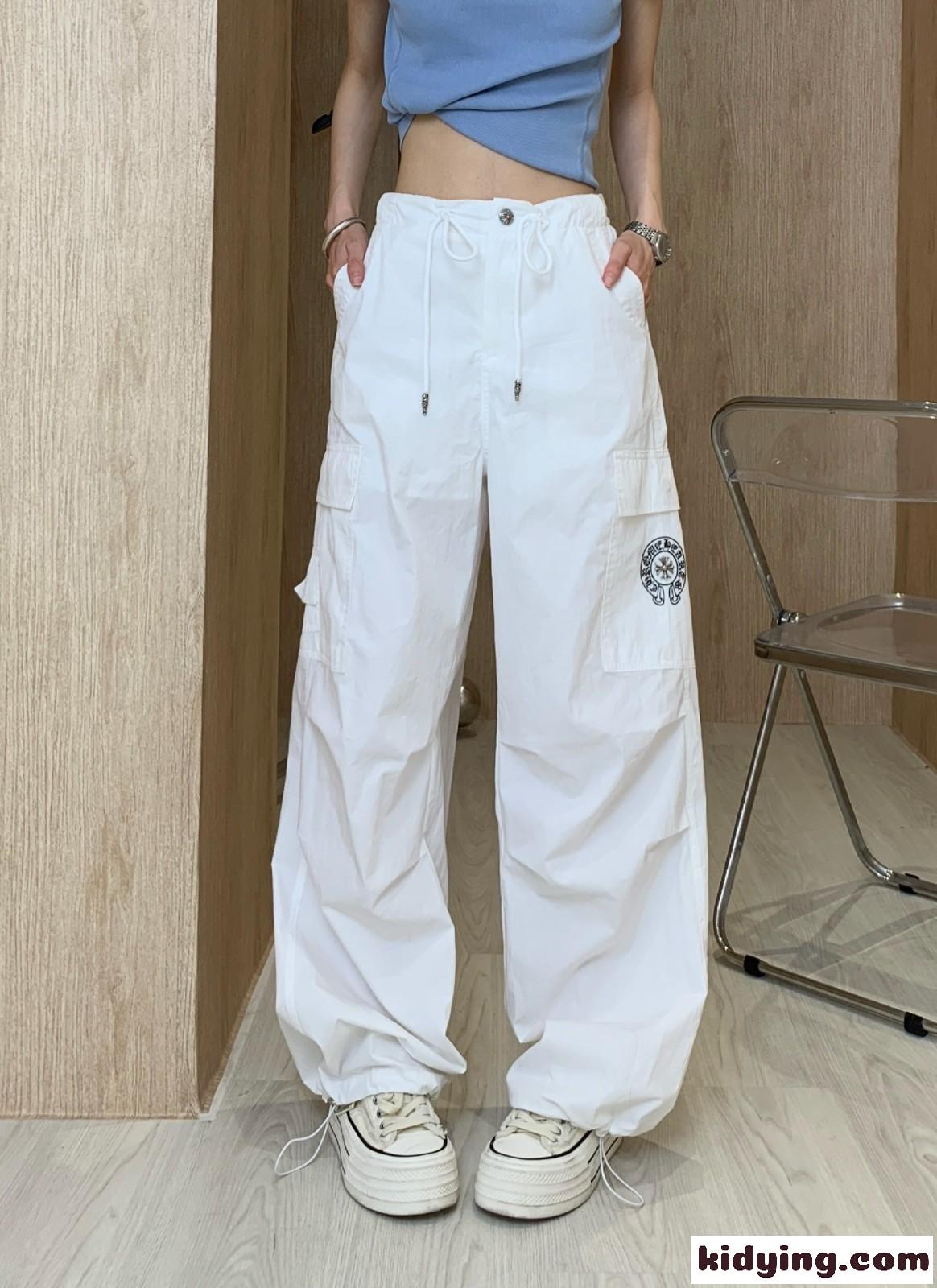 人気 カジュアル カーゴパンツ クロムハーツ パンツ 偽物 ホワイト-2