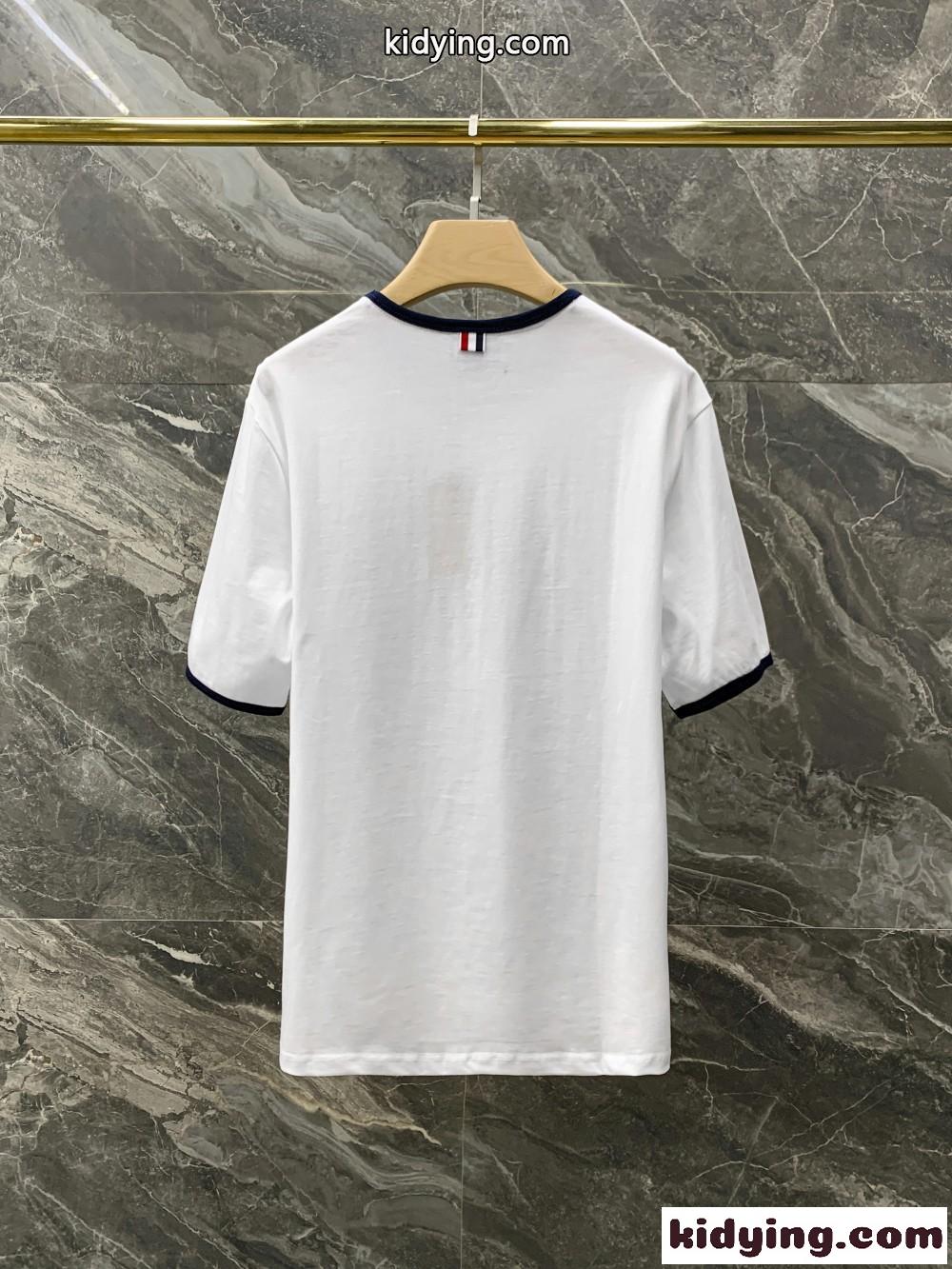 男女兼用 ドムブラウン tシャツ コピー 半袖 おしゃれ バイカラー クルーネック コットン-4