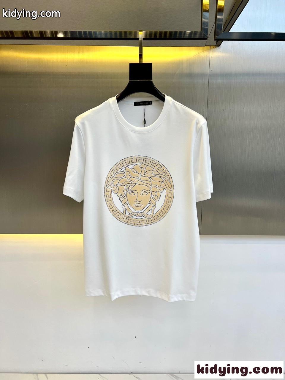 合わせやすい メドゥーサ ヴェルサーチェ Tシャツ コピー 半袖Tシャツ ホワイト-0
