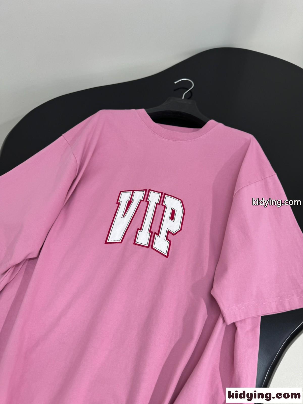 ユニセックス バレンシアガ Tシャツ コピー オーバーサイズ 半袖Tシャツ ピンク-2